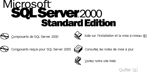 installation sql server 2000 fenetre1