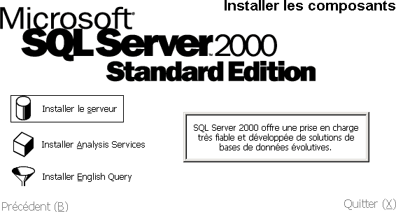 installation sql server 2000 fenetre2