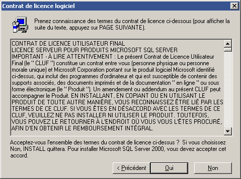installation sql server 2000 fenetre7